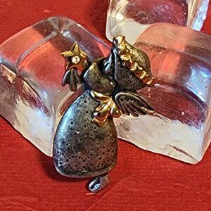 Antique Silver Angel Pin